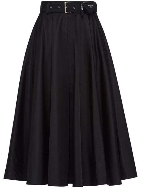 prada skirt with pouch|prada pleated midi skirt.